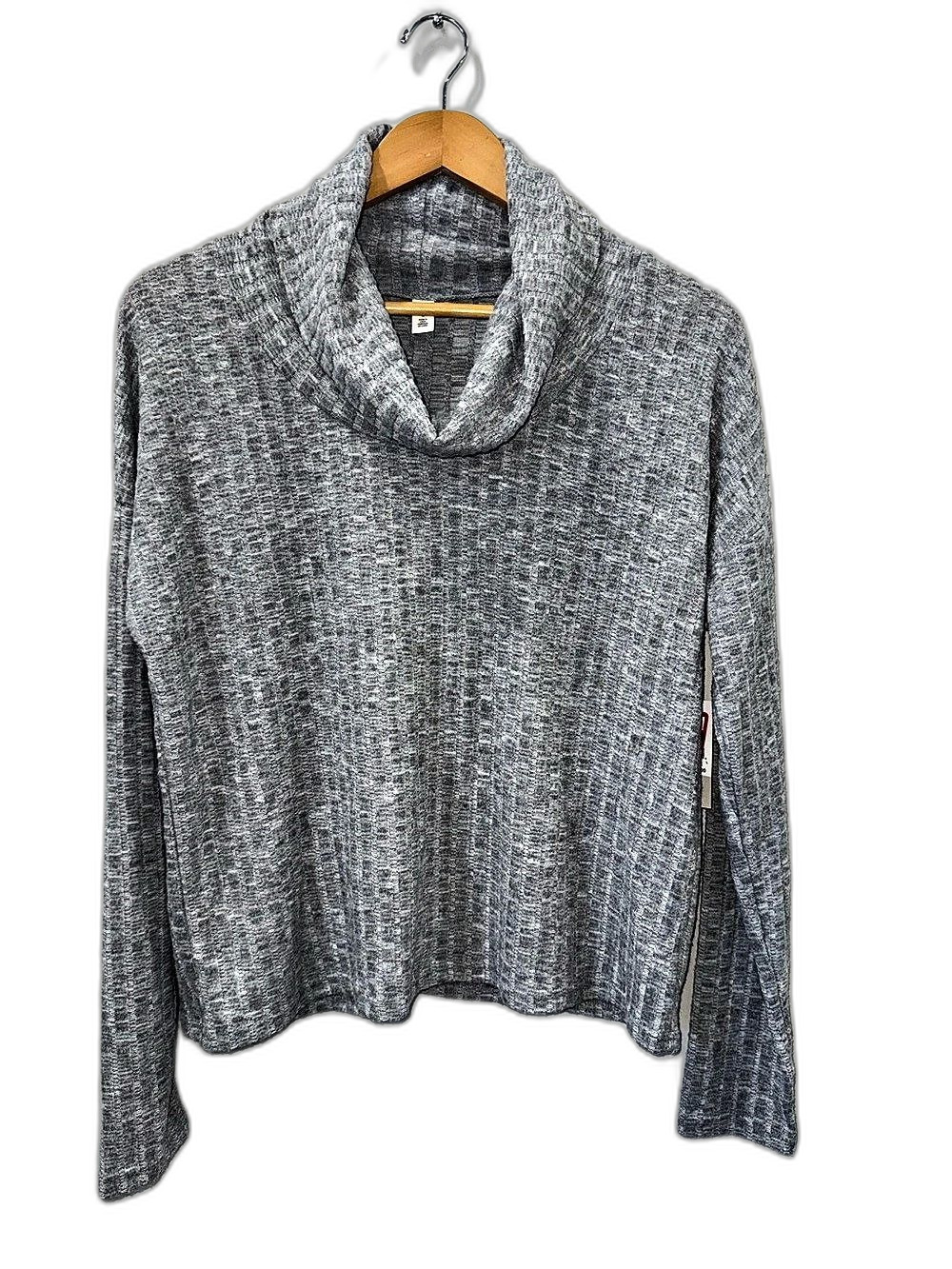 BP. Ribbed Cowl Neck Pullover Sweater Gray Women’s Size Large NWT !